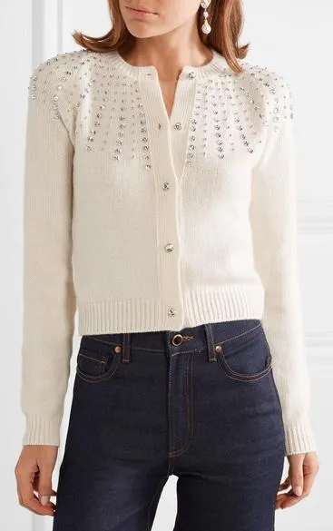 Crystal-Embellished Cardigan