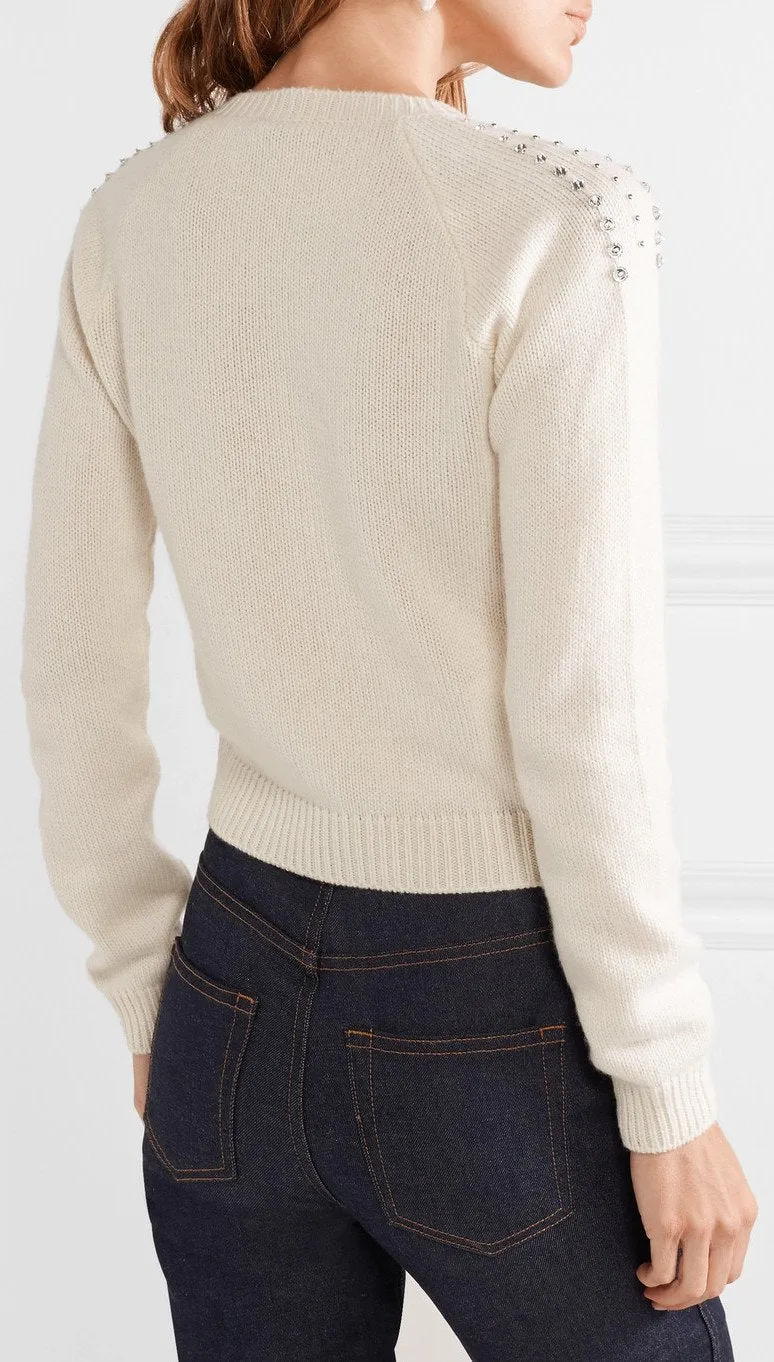 Crystal-Embellished Cardigan
