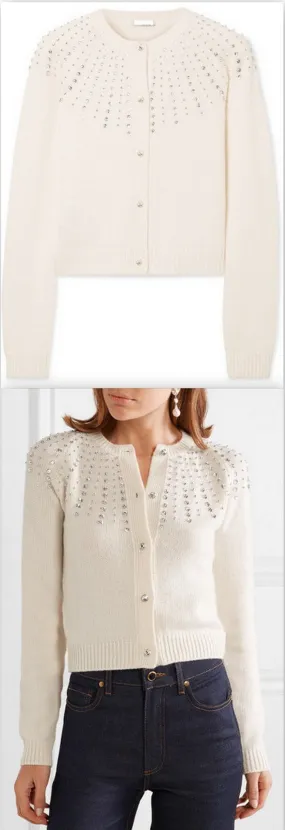 Crystal-Embellished Cardigan