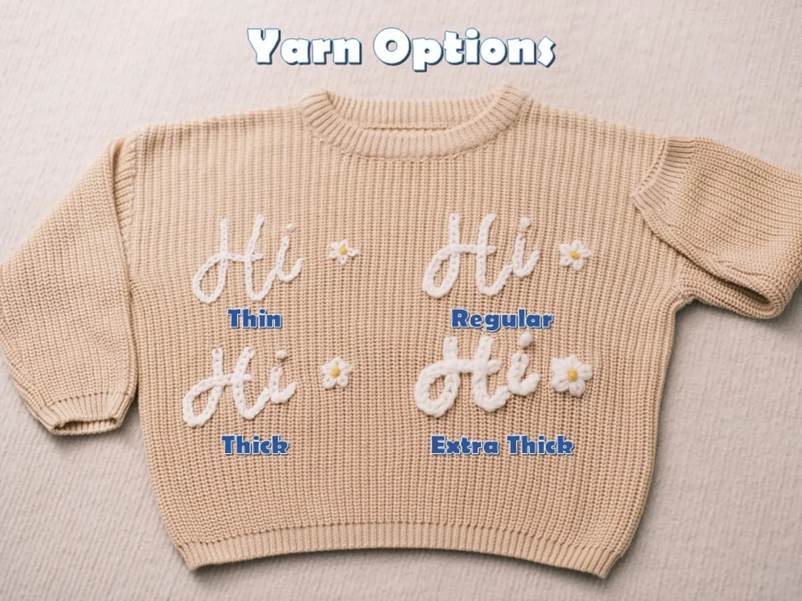 Custom Baby Girl's Sweater Featuring Hand-Embroidered Name and Monogram - A Heartfelt Gift from Aunt