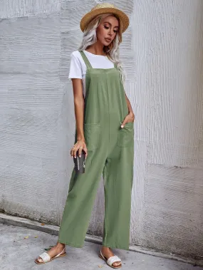 Dual Pocket Sleeveless Jumpsuit