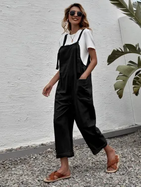 Dual Pocket Suspender Jumpsuit