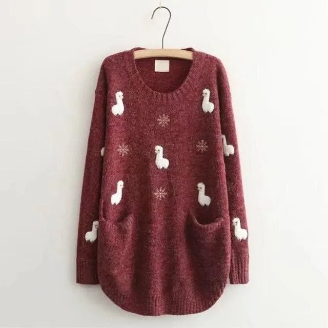 DUCKS EMBROIDERED SWEATER