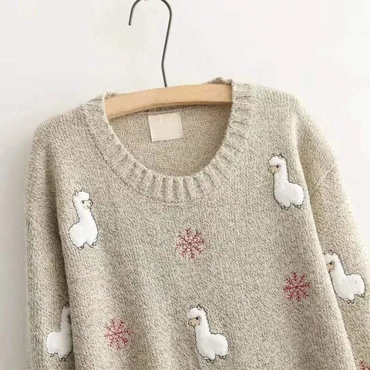 DUCKS EMBROIDERED SWEATER