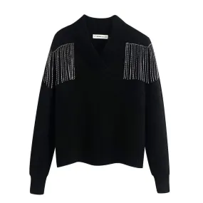 EMBROIDERED KNITWEAR SWEATER