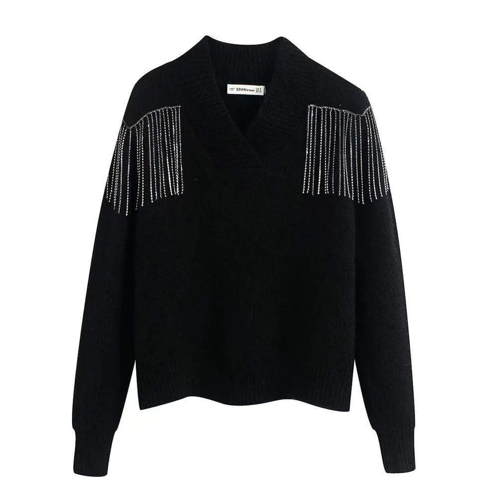 EMBROIDERED KNITWEAR SWEATER