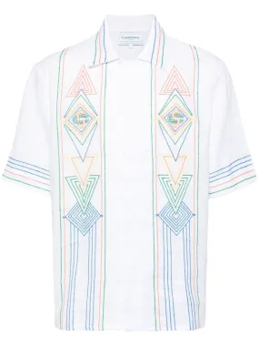 embroidered short-sleeve shirt
