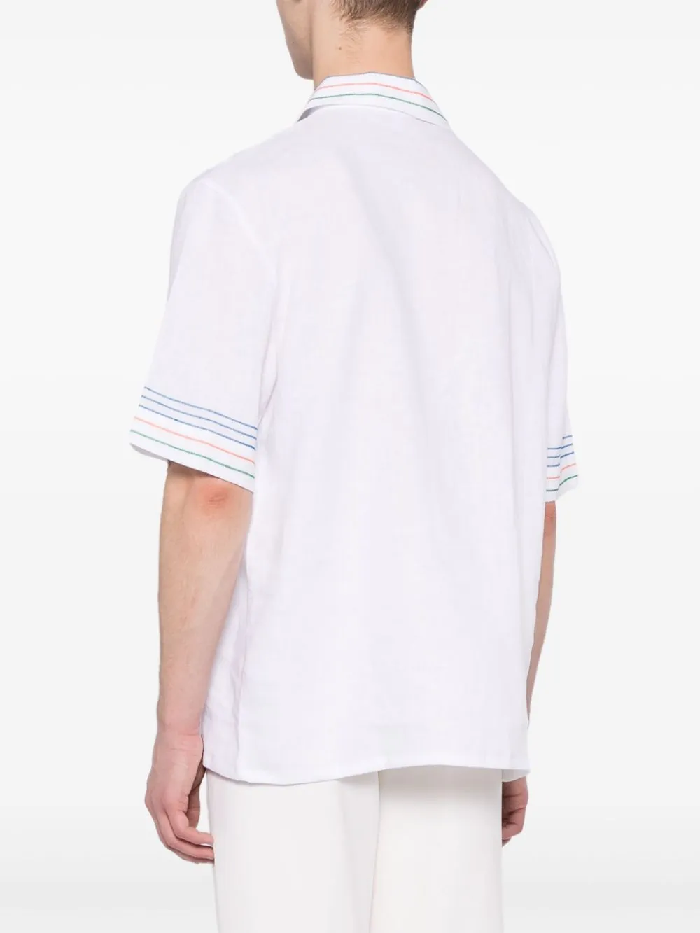 embroidered short-sleeve shirt