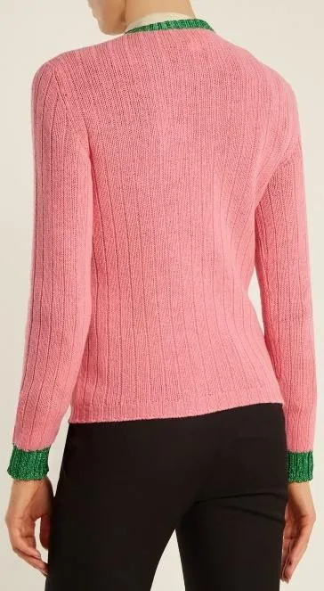 Floral-Embroidered Ribbed-Knit 'Blind for Love' Sweater