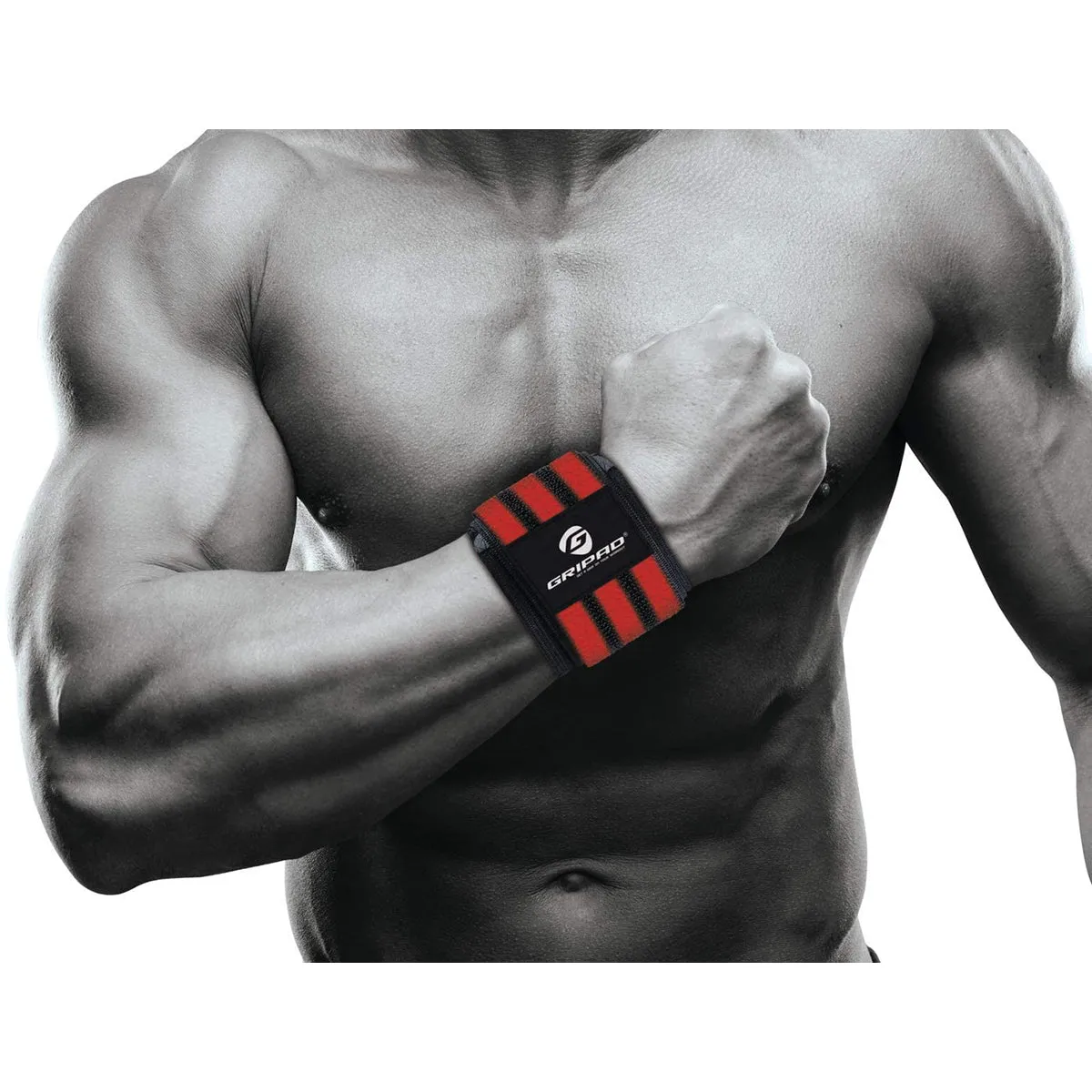Gripad 12" x 3" Weight Lifting Support Wrist Wraps