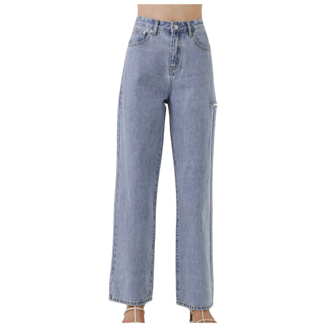 High Waist Relaxed Fit Jeans
