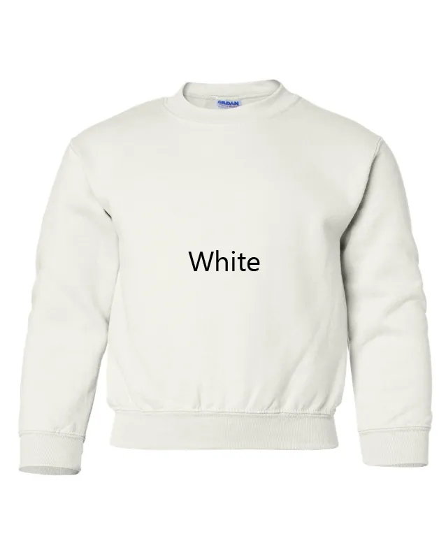 Highland Cow John Deere Farm Girl Embroidered YOUTH Crewneck Sweatshirt