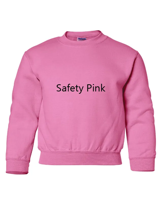 Highland Cow John Deere Farm Girl Embroidered YOUTH Crewneck Sweatshirt