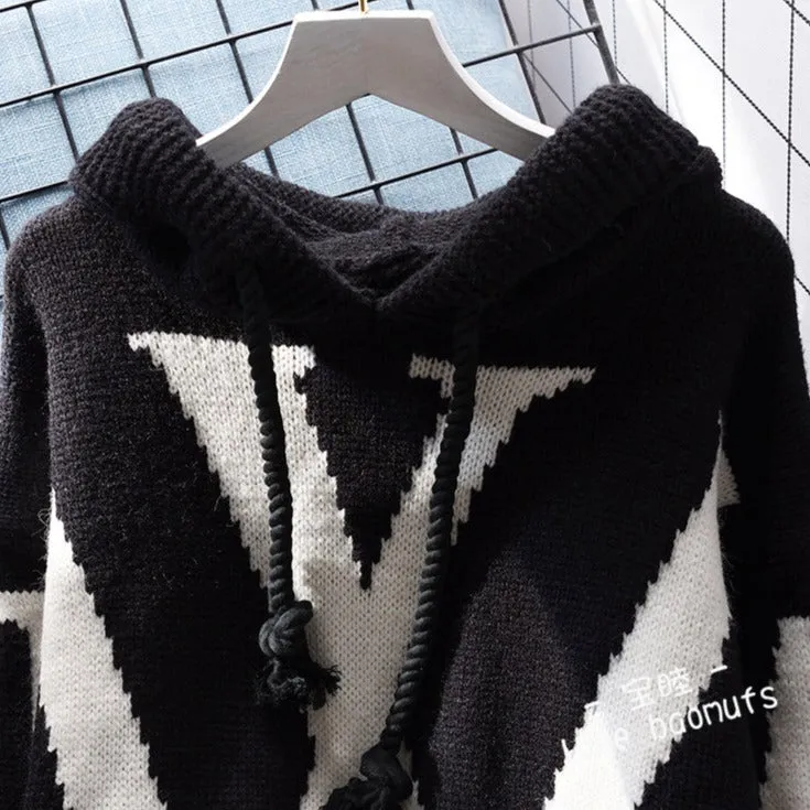 Hooded Thermal Pullover Sweater