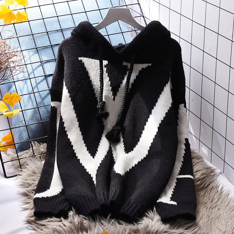 Hooded Thermal Pullover Sweater