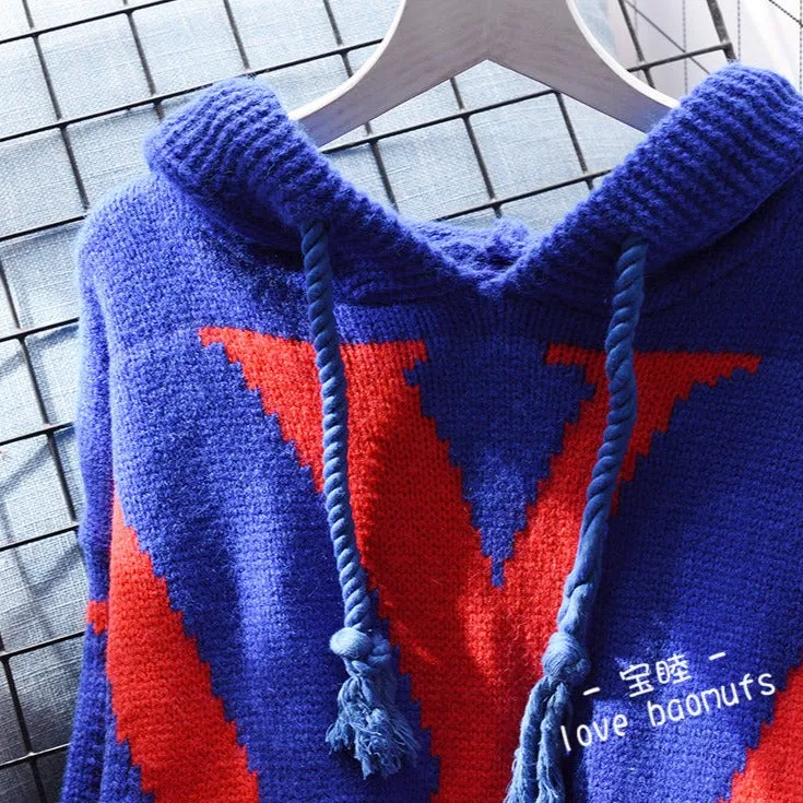 Hooded Thermal Pullover Sweater