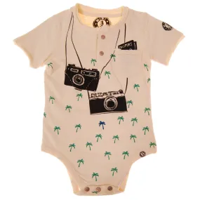Island Vacation Bodysuit Henley by: Mini Shatsu