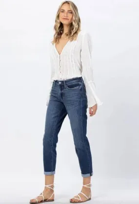 Jessi Core Midrise Cuffed Boyfriend Jean