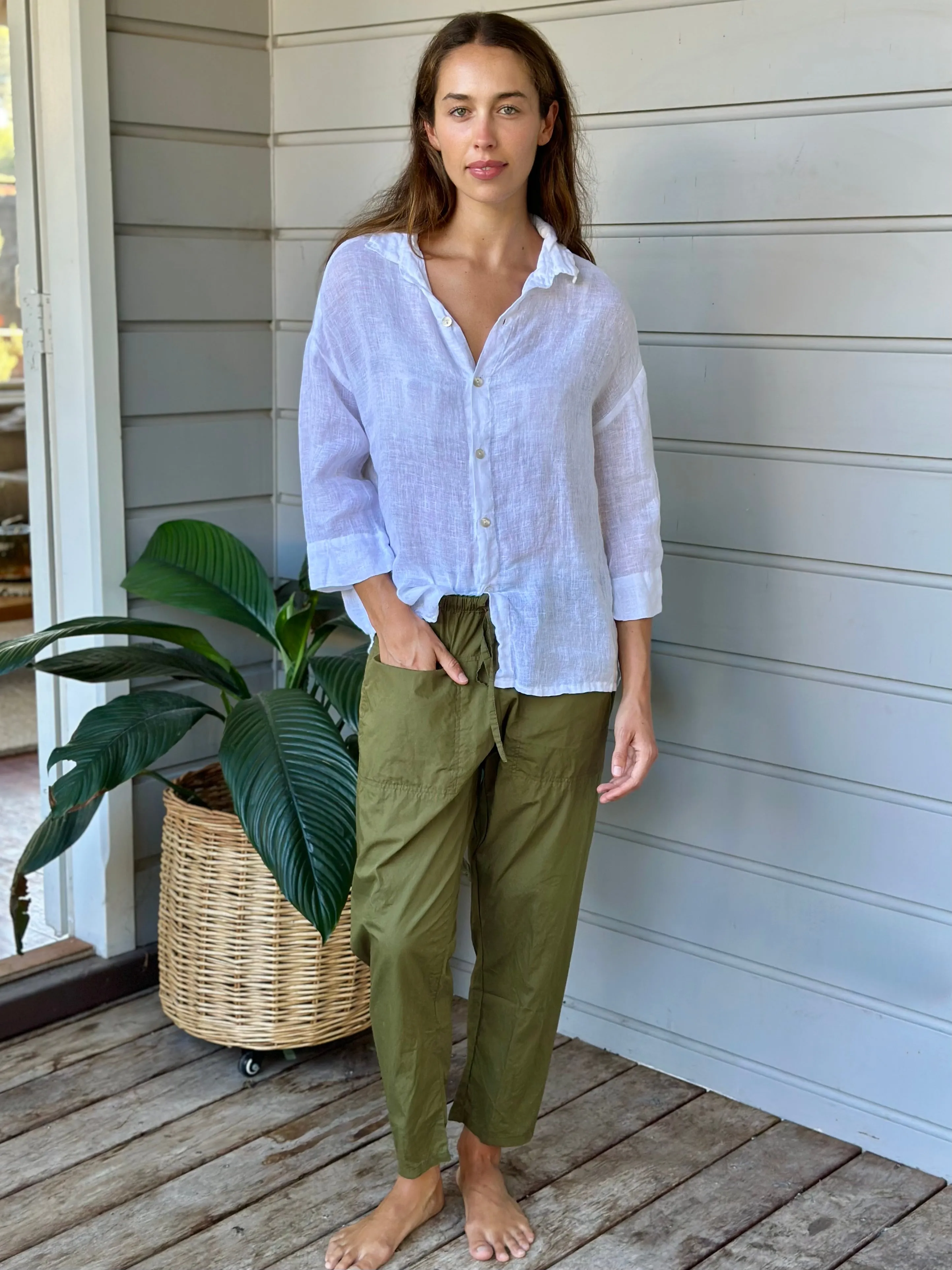 jessie pants - army cotton