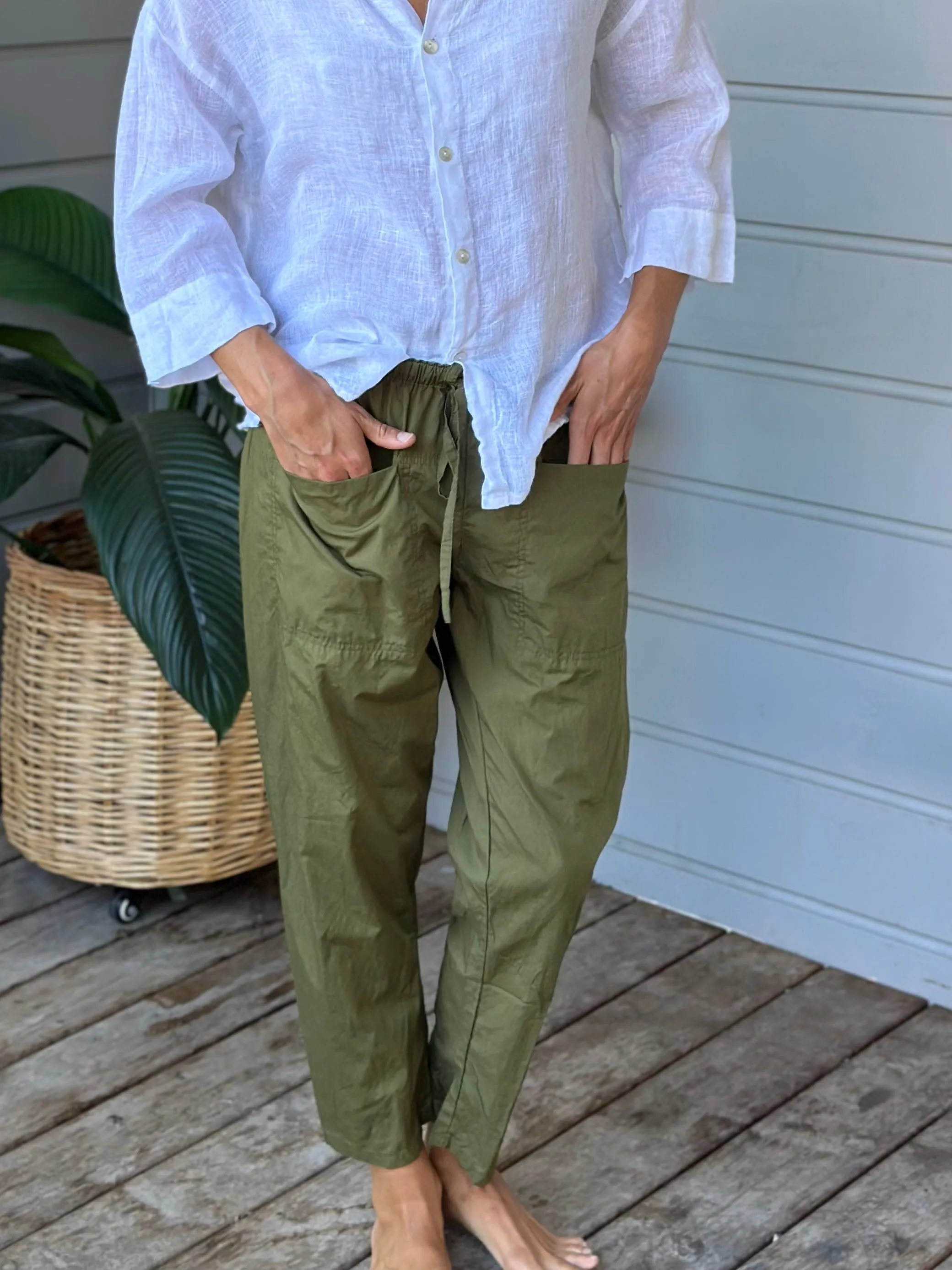 jessie pants - army cotton