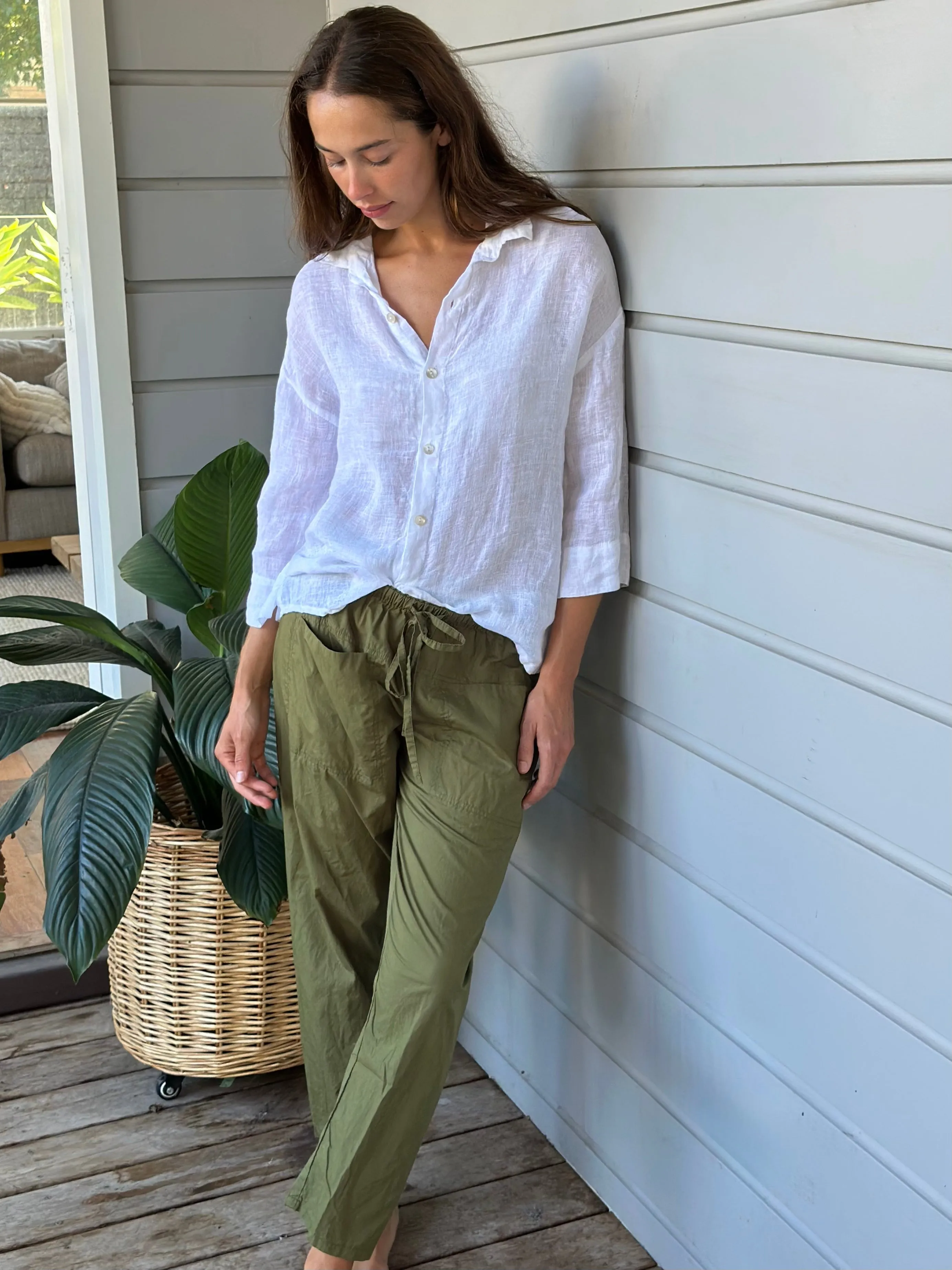 jessie pants - army cotton