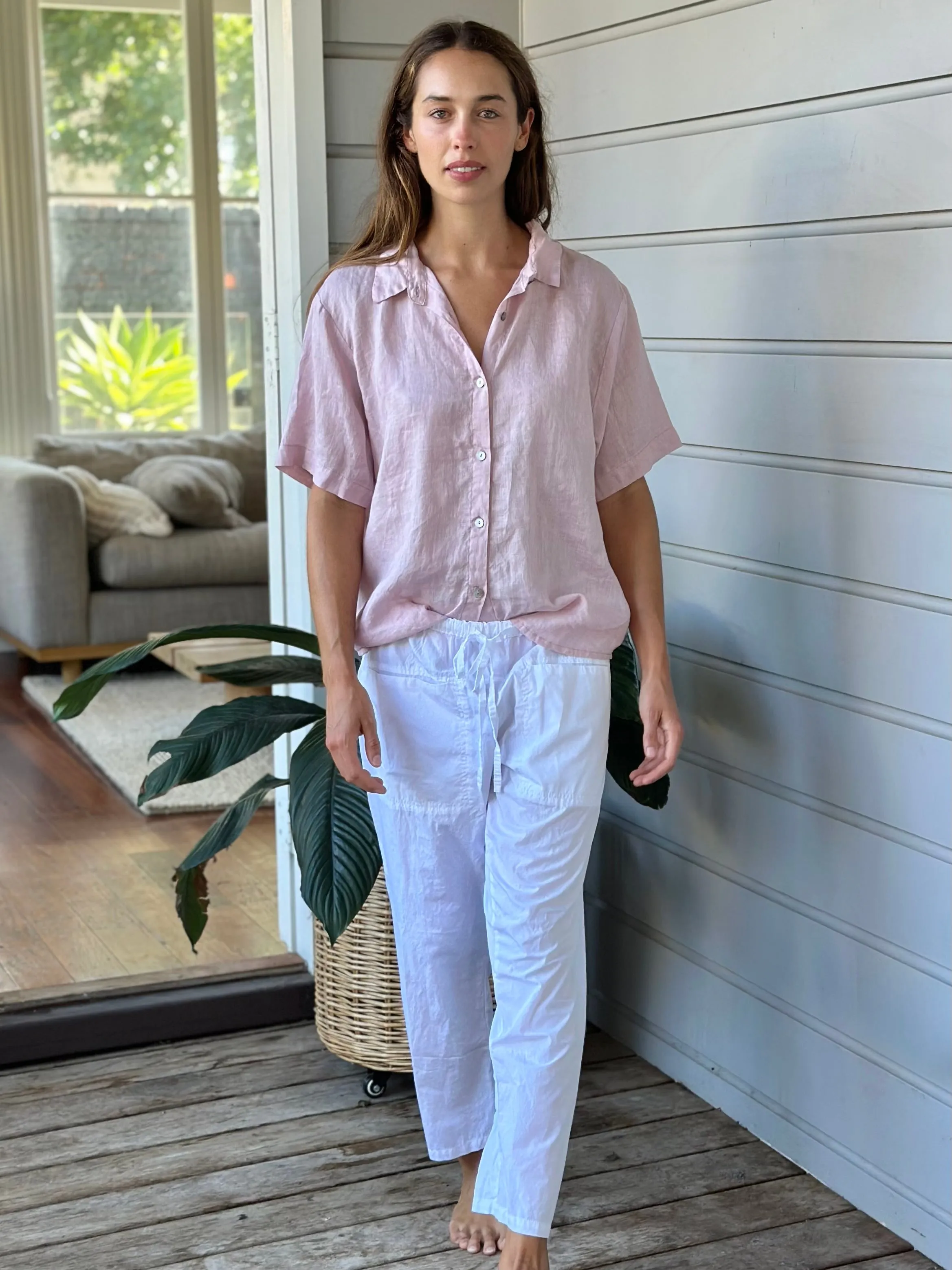 jessie pants - white cotton