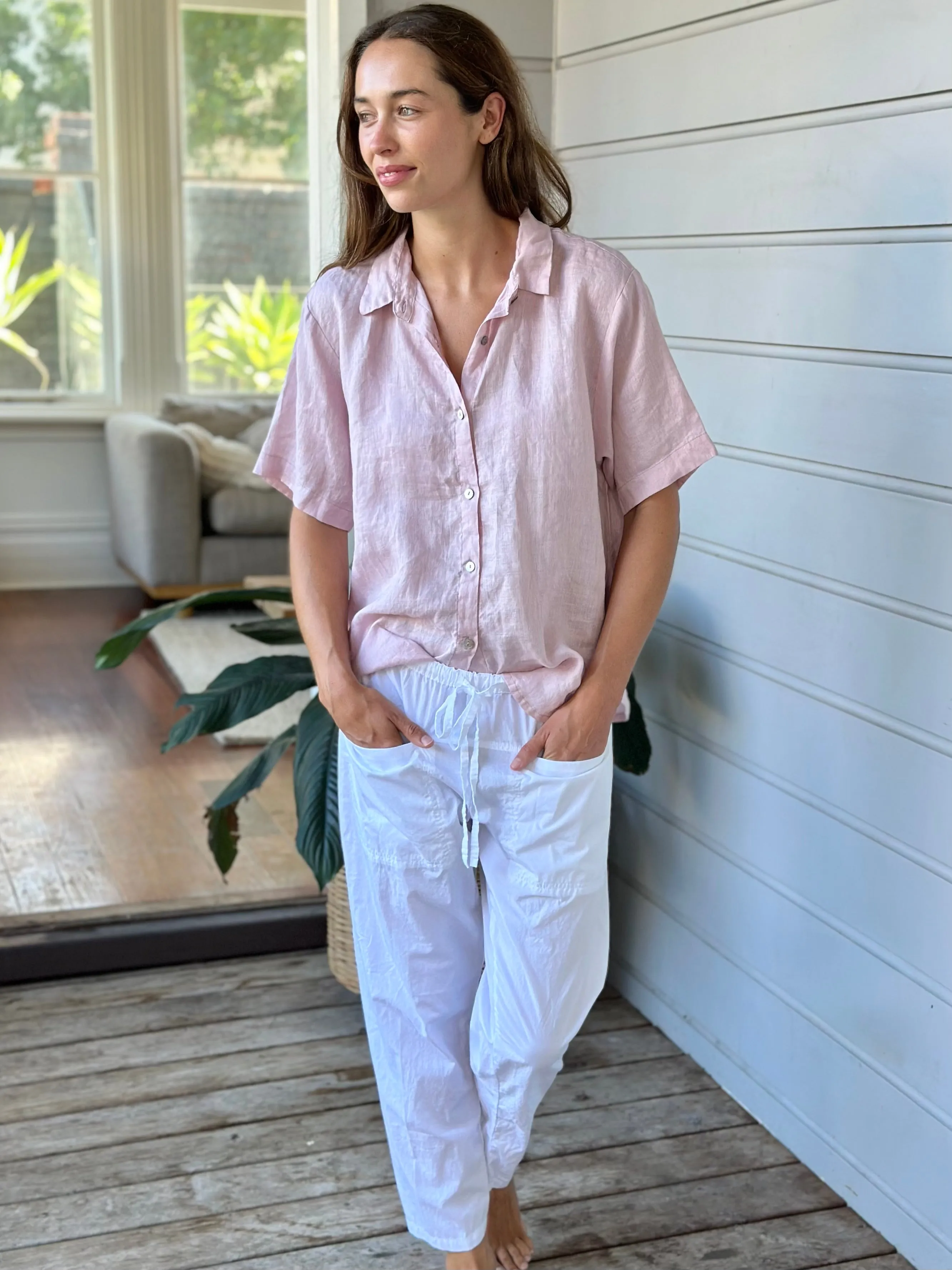 jessie pants - white cotton