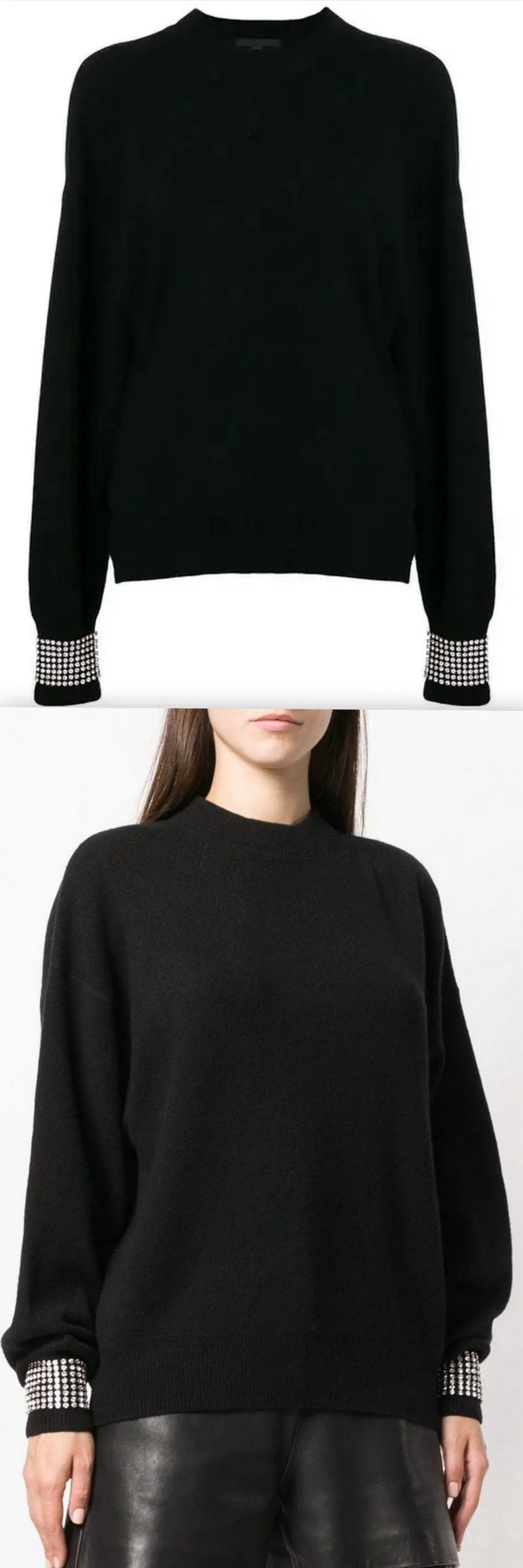 Jumper with Crystals, Black