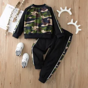 Kid Unisex Camouflage Long Sleeve Suits Boys Wholesale Clothes