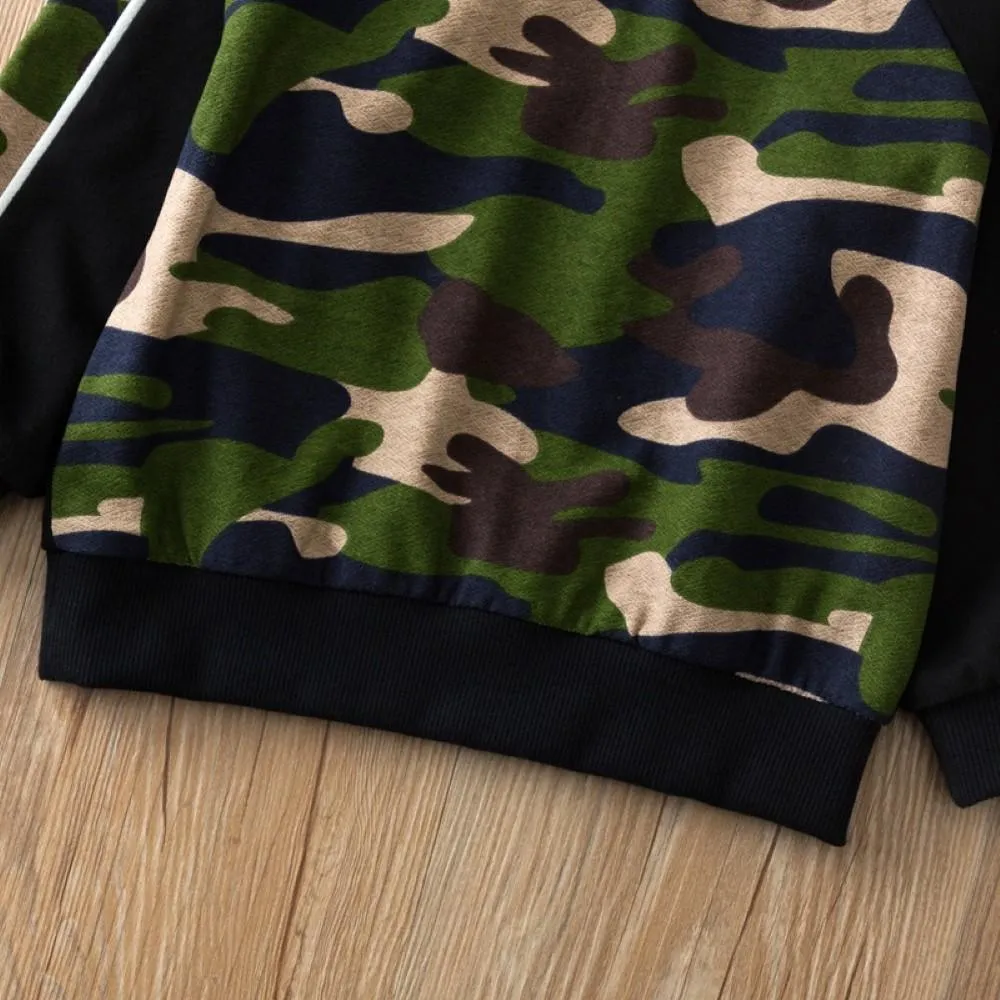 Kid Unisex Camouflage Long Sleeve Suits Boys Wholesale Clothes