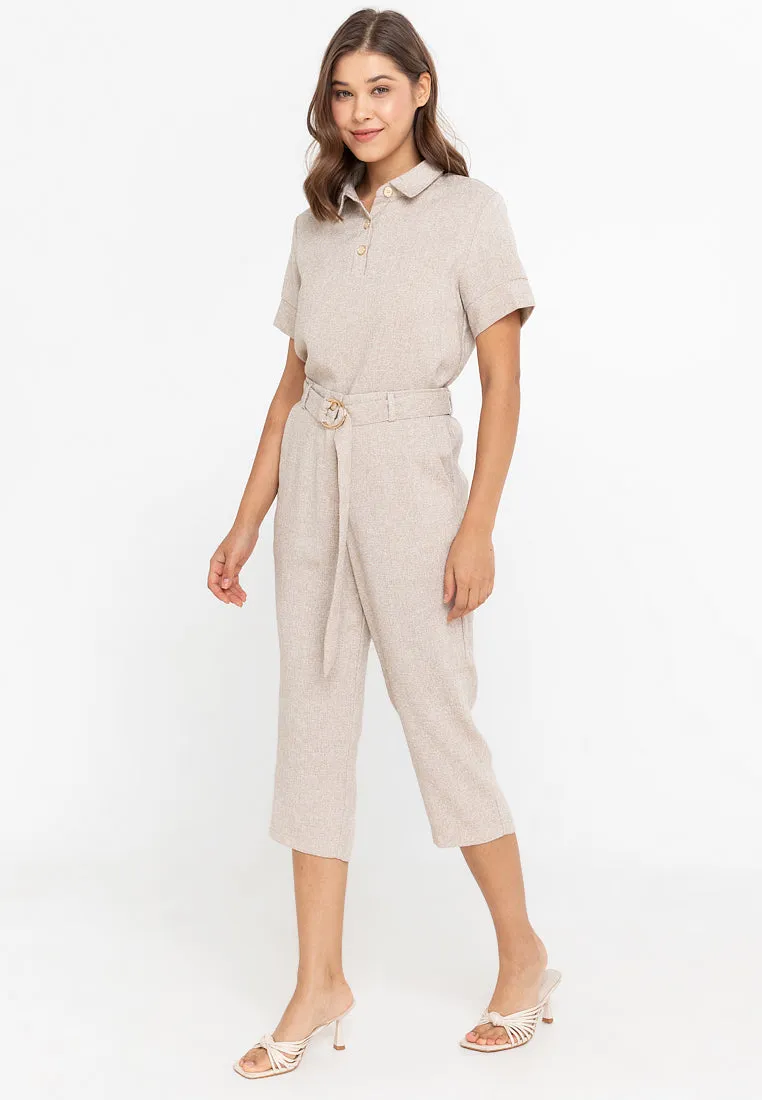 Krizia Tweed Collared Top Blouse and Pants 2 Piece Set Terno
