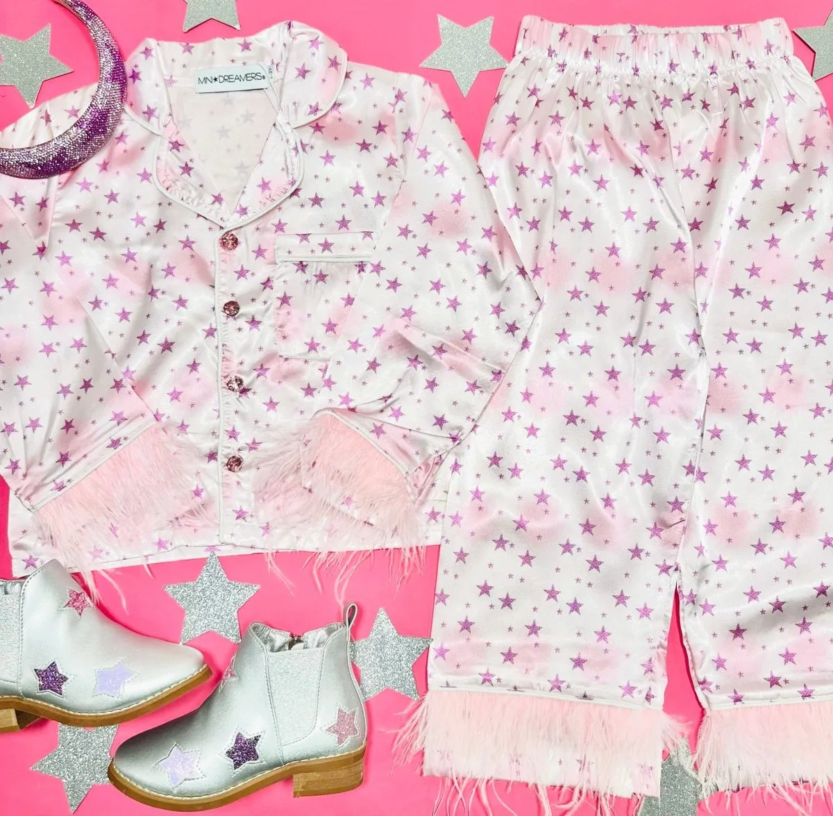 LILA FEATHER TWO PIECE SETS