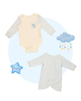 Long Sleeve Bodysuits Bundle (Pack of 2, Blue)