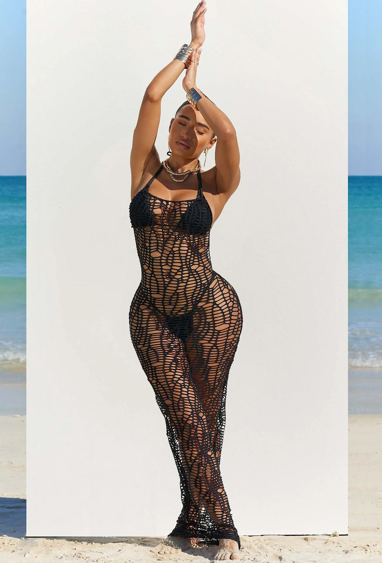 MB FASHION SEXY BIKINI AND HOLLOW BACK COVER UP DRESS 0664LY