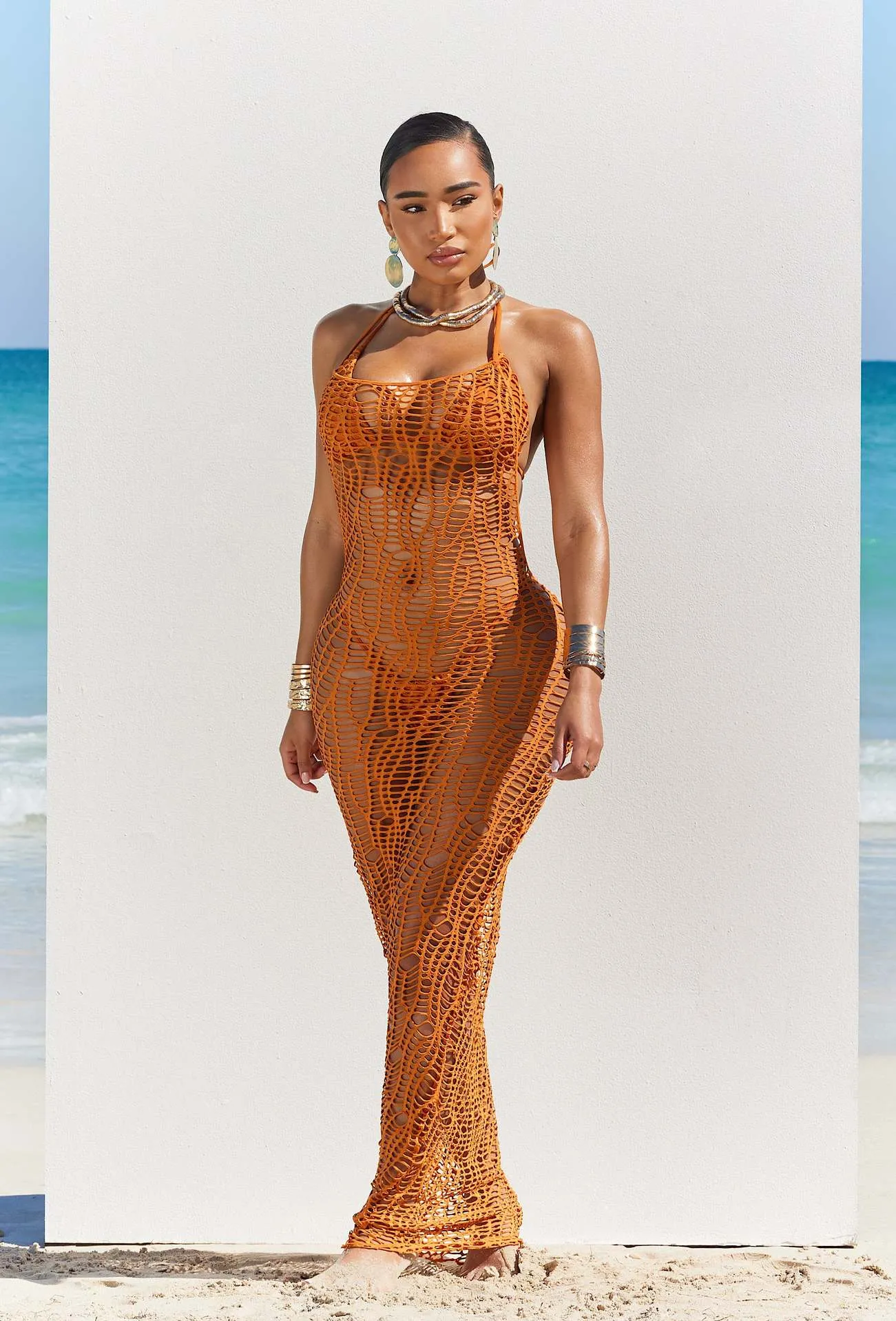 MB FASHION SEXY BIKINI AND HOLLOW BACK COVER UP DRESS 0664LY