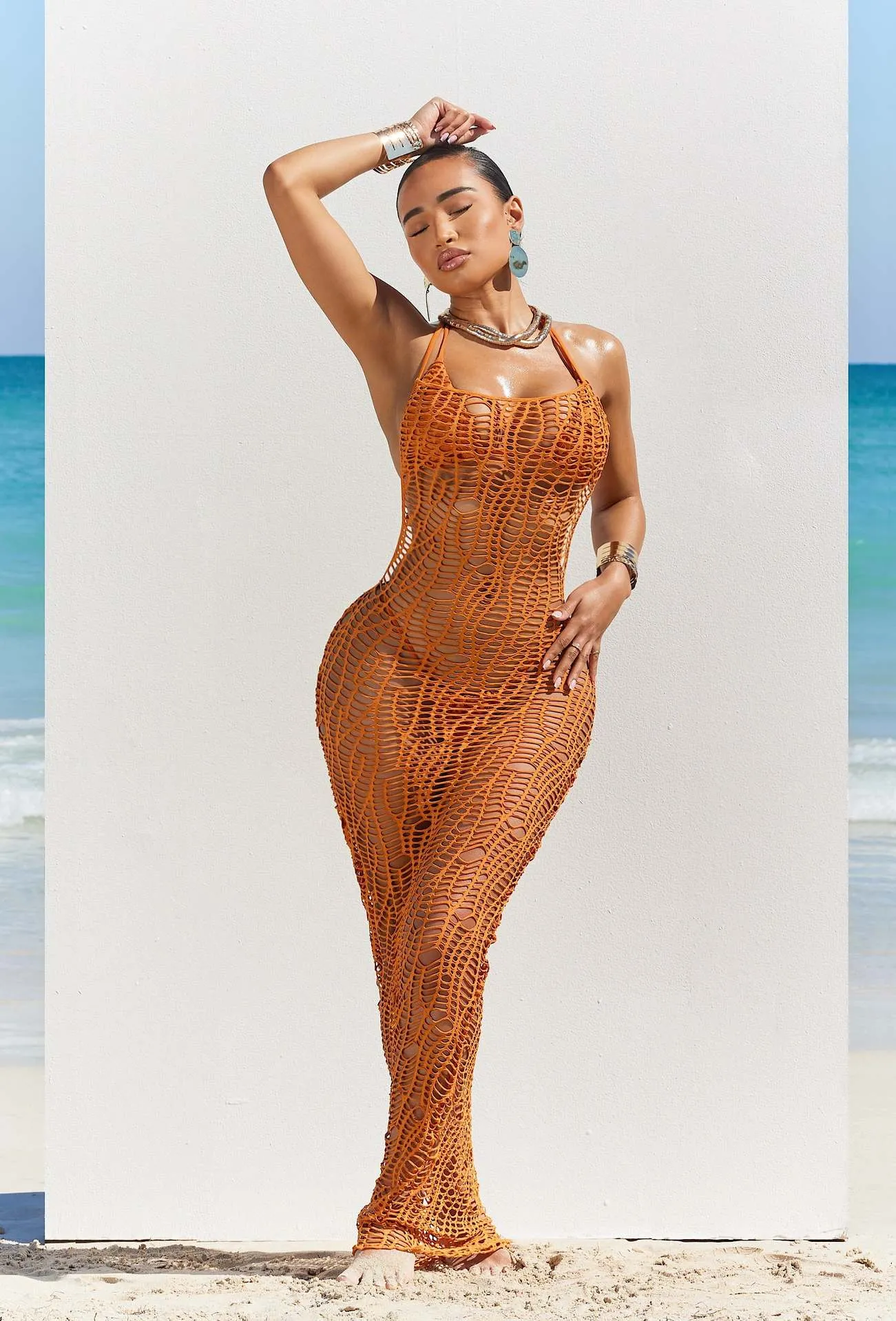 MB FASHION SEXY BIKINI AND HOLLOW BACK COVER UP DRESS 0664LY