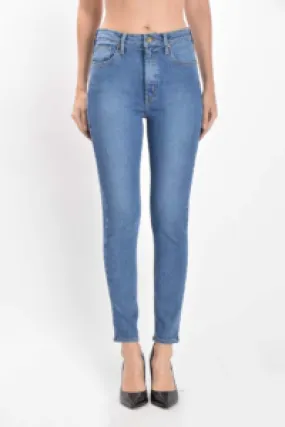 Medium Denim 5 Pocket High Waist 5 Pocket Stretch Jeans