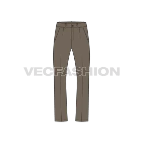 Mens Boot Leg Cotton Pants