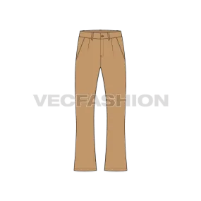 Mens Flare Leg Cotton Pants