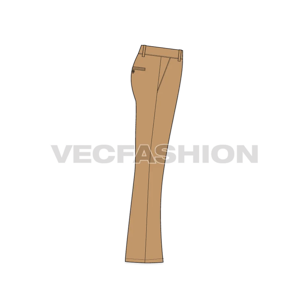Mens Flare Leg Cotton Pants