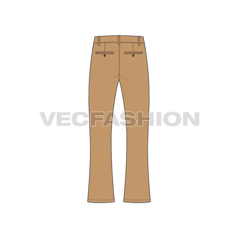 Mens Flare Leg Cotton Pants