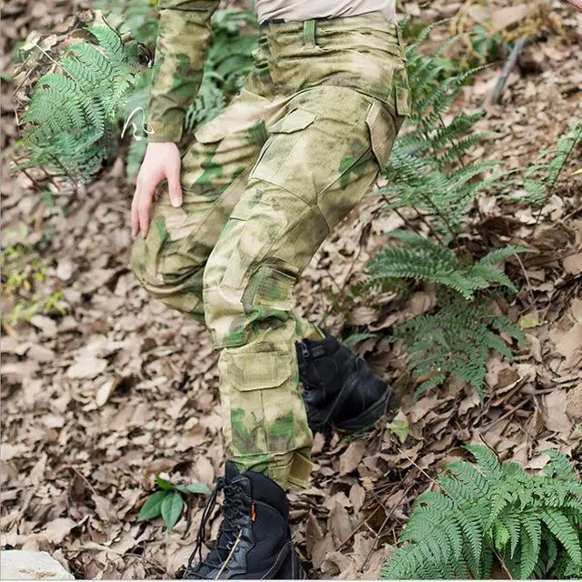 Military Hunting Clothes Multicam Army Combat Shirt Hunter Pants Tactical Black Cargo Pants Ghillie Suit Top Hunting Clothing