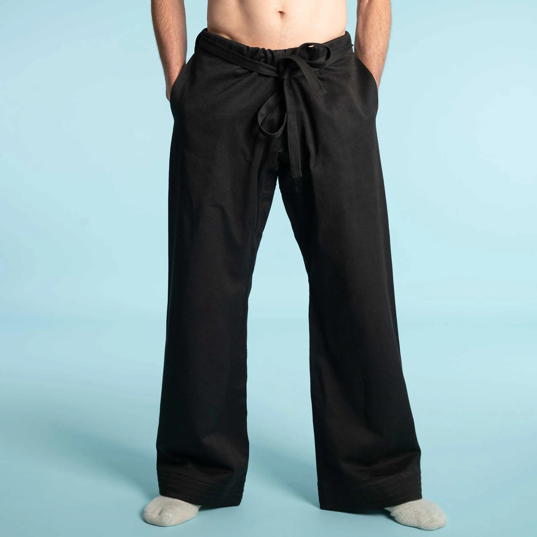 MIYAMOTO 100% Organic Cotton Ninja Karate Gi Pants (Martial Arts Pants: Kung Fu, Judo, Jiujitsu) (Unisex)