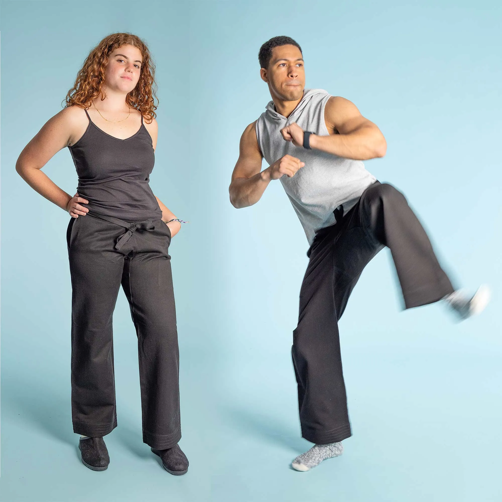 MIYAMOTO 100% Organic Cotton Ninja Karate Gi Pants (Martial Arts Pants: Kung Fu, Judo, Jiujitsu) (Unisex)