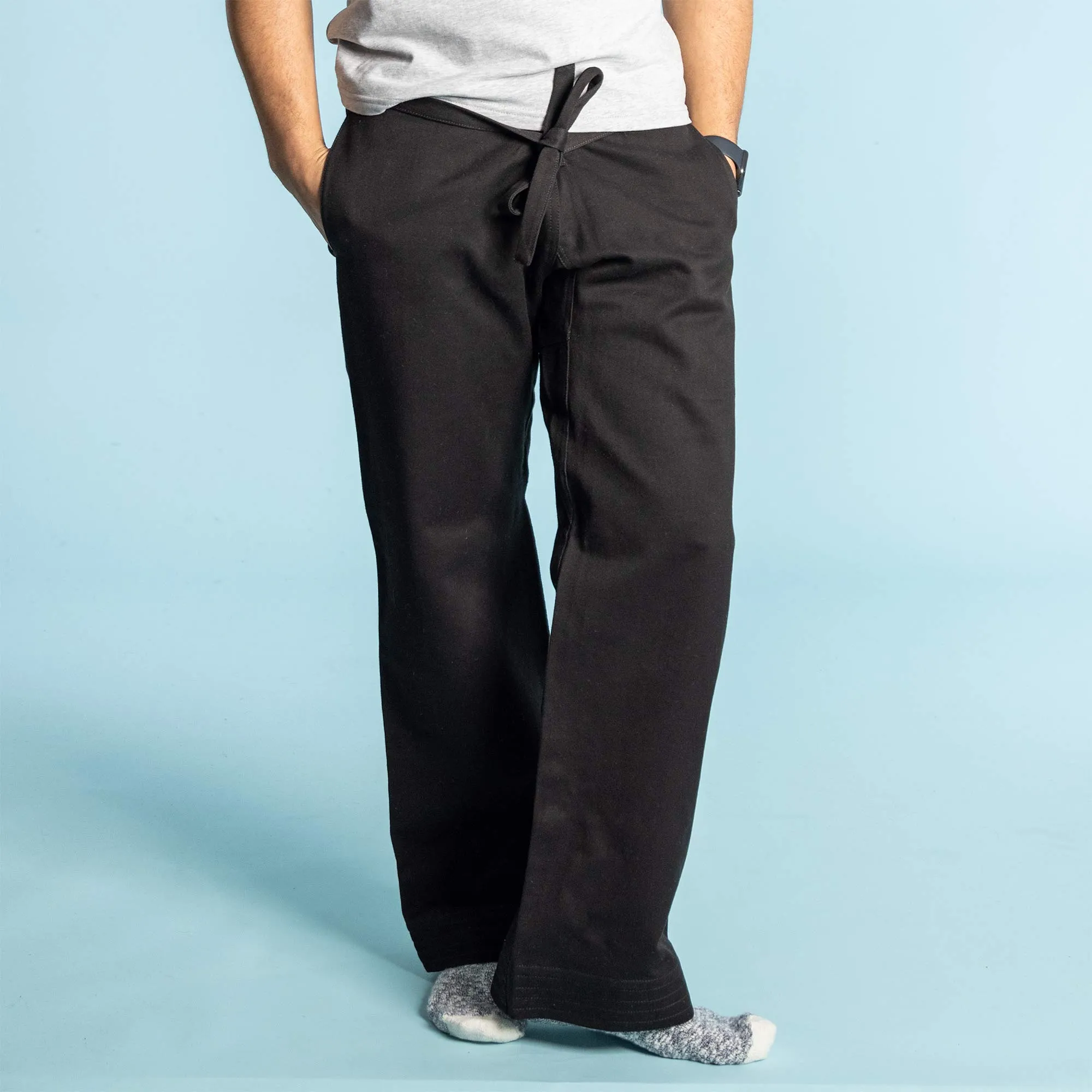 MIYAMOTO 100% Organic Cotton Ninja Karate Gi Pants (Martial Arts Pants: Kung Fu, Judo, Jiujitsu) (Unisex)