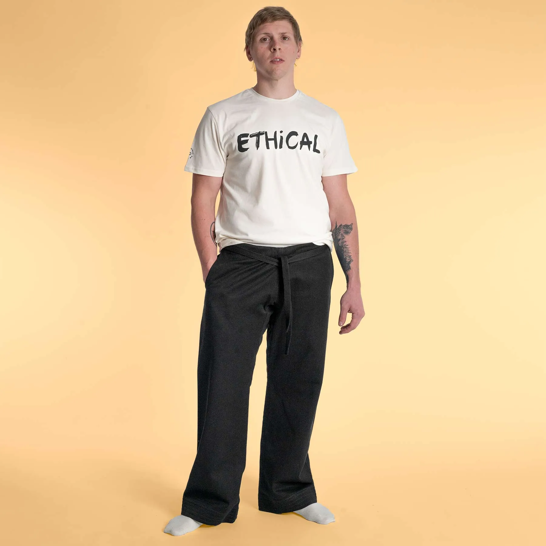 MIYAMOTO 100% Organic Cotton Ninja Karate Gi Pants (Martial Arts Pants: Kung Fu, Judo, Jiujitsu) (Unisex)