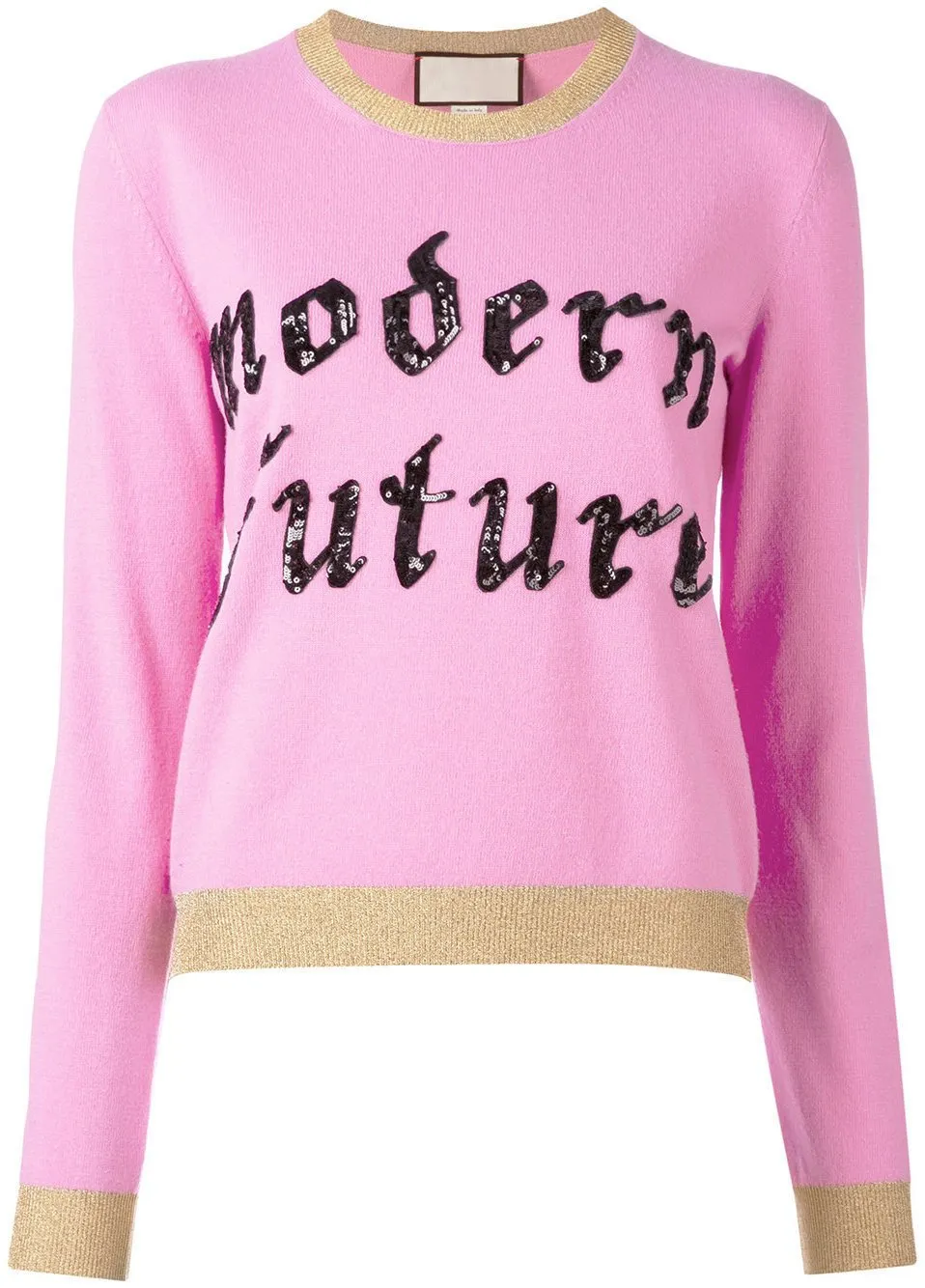 'Modern Future' Sequin Embroidery Sweater