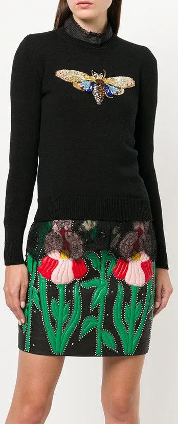 Moth Embroidered Sweater