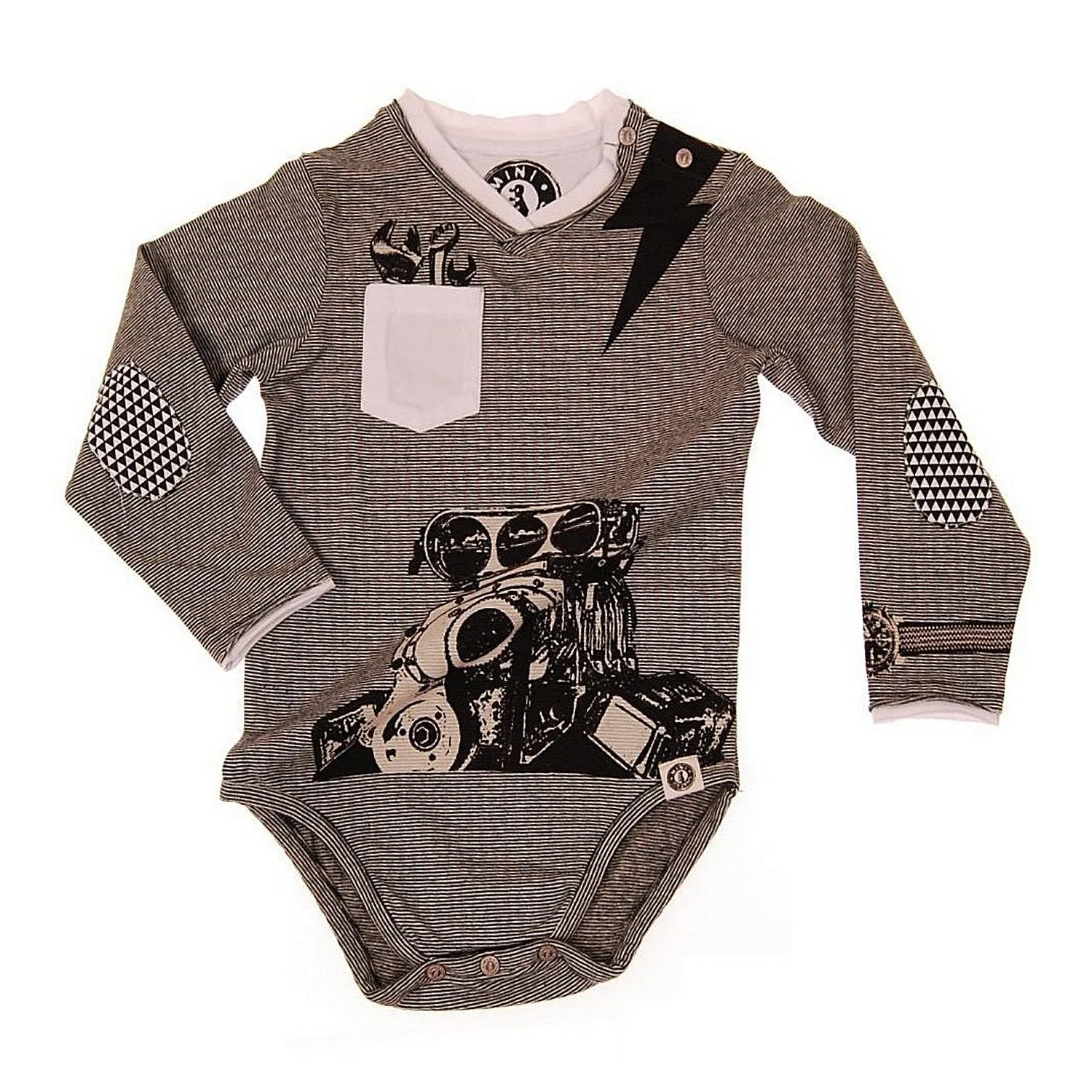 Muscle Car Bodysuit Long Sleeve by: Mini Shatsu