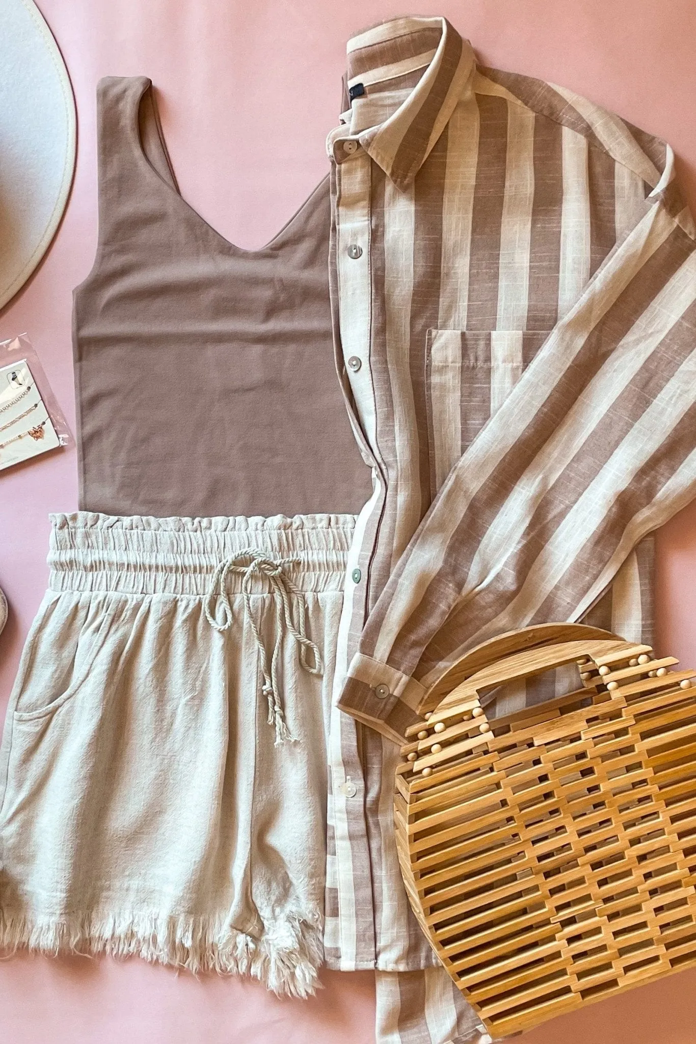 Nantucket Striped Button Down Top